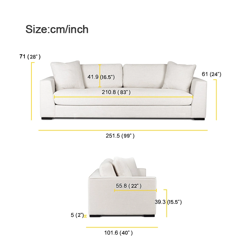 Custom Made Modern Hotel Furniture Luxury Wooden Couch Sectional Living Room Divan Sofa